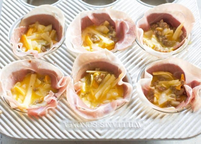 Prosciutto Sausage and Egg Cups 