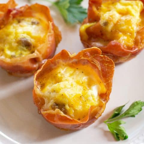 Prosciutto Sausage and Egg Cups - The Girl Who Ate Everything