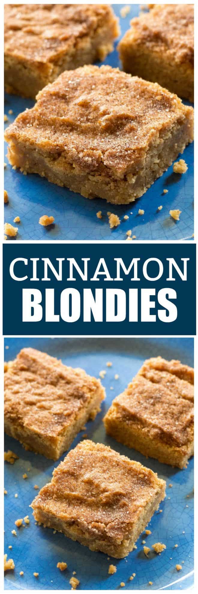 cinnamon blondies