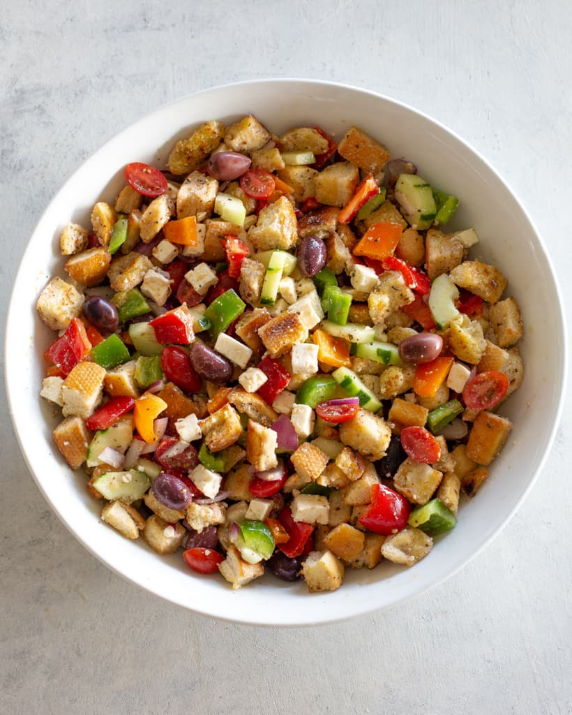 Greek Panzanella Salad