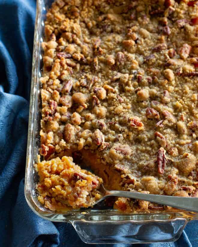 Ruth's Chris Sweet Potato Casserole (VIDEO) - The Girl Who Ate Everything