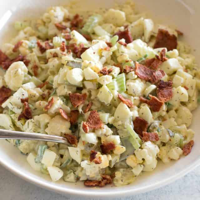 Cauliflower Potato Salad (Keto / Low-carb) | The Girl Who Ate Everything