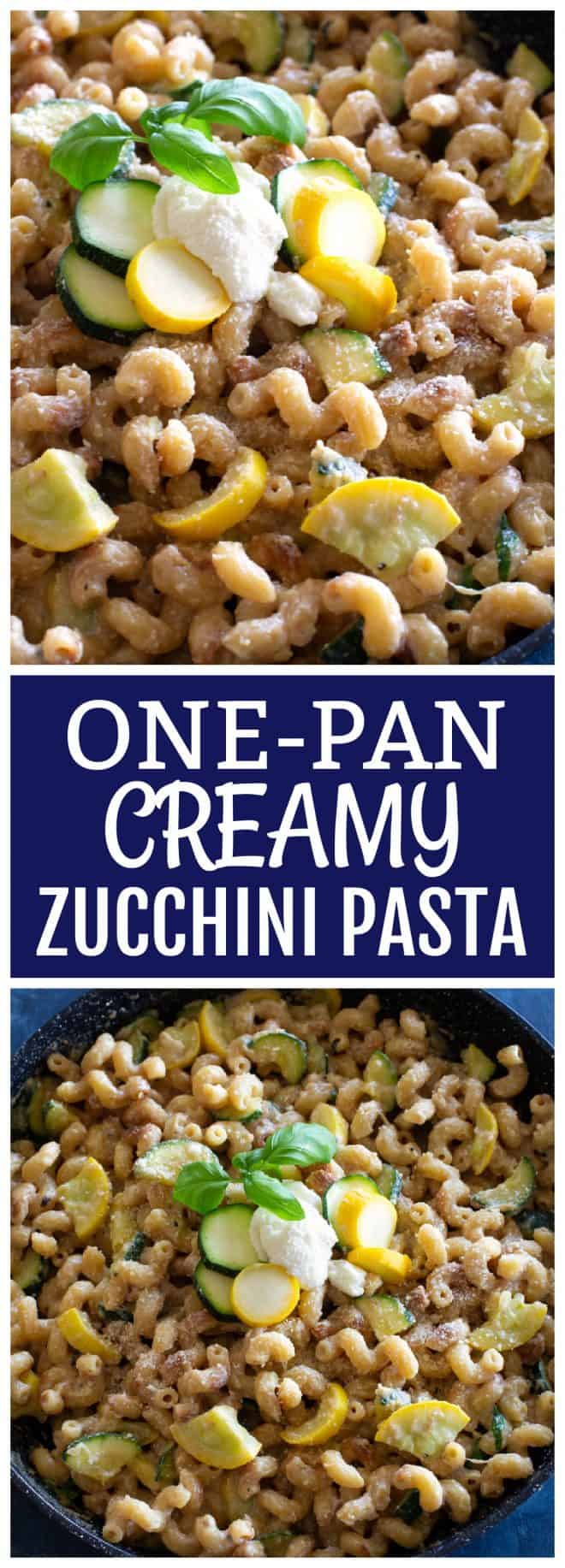 one-pan creamy zucchini pasta