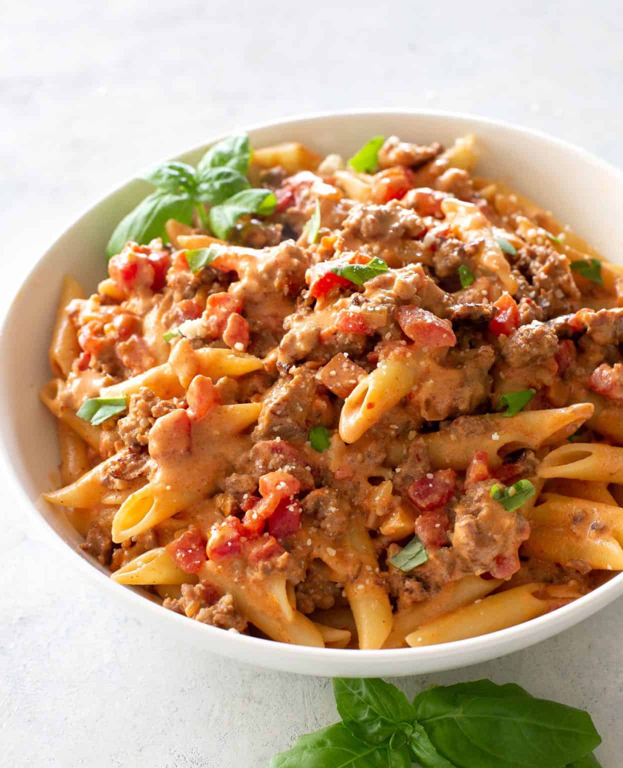 Creamy Sausage and Tomato Pasta (+VIDEO) The Girl Who Ate Everything