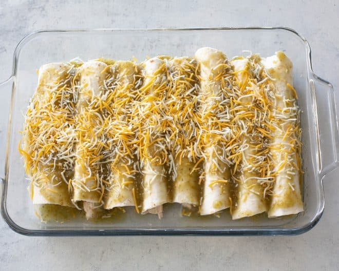 tortillas covered in cheese