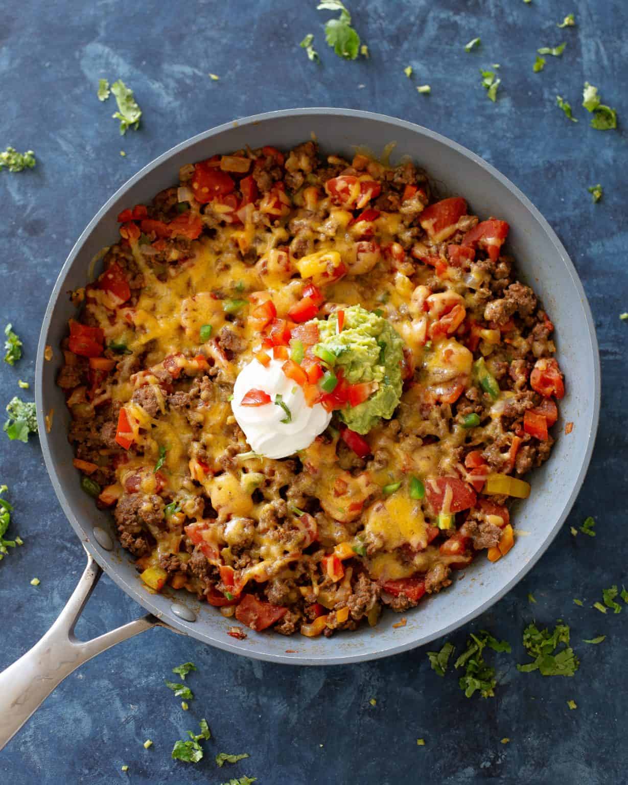 Taco Skillet (low-carb/Keto) - The Girl Who Ate Everything