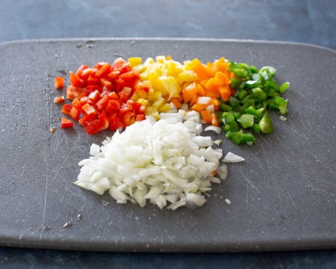 diced bell peppers