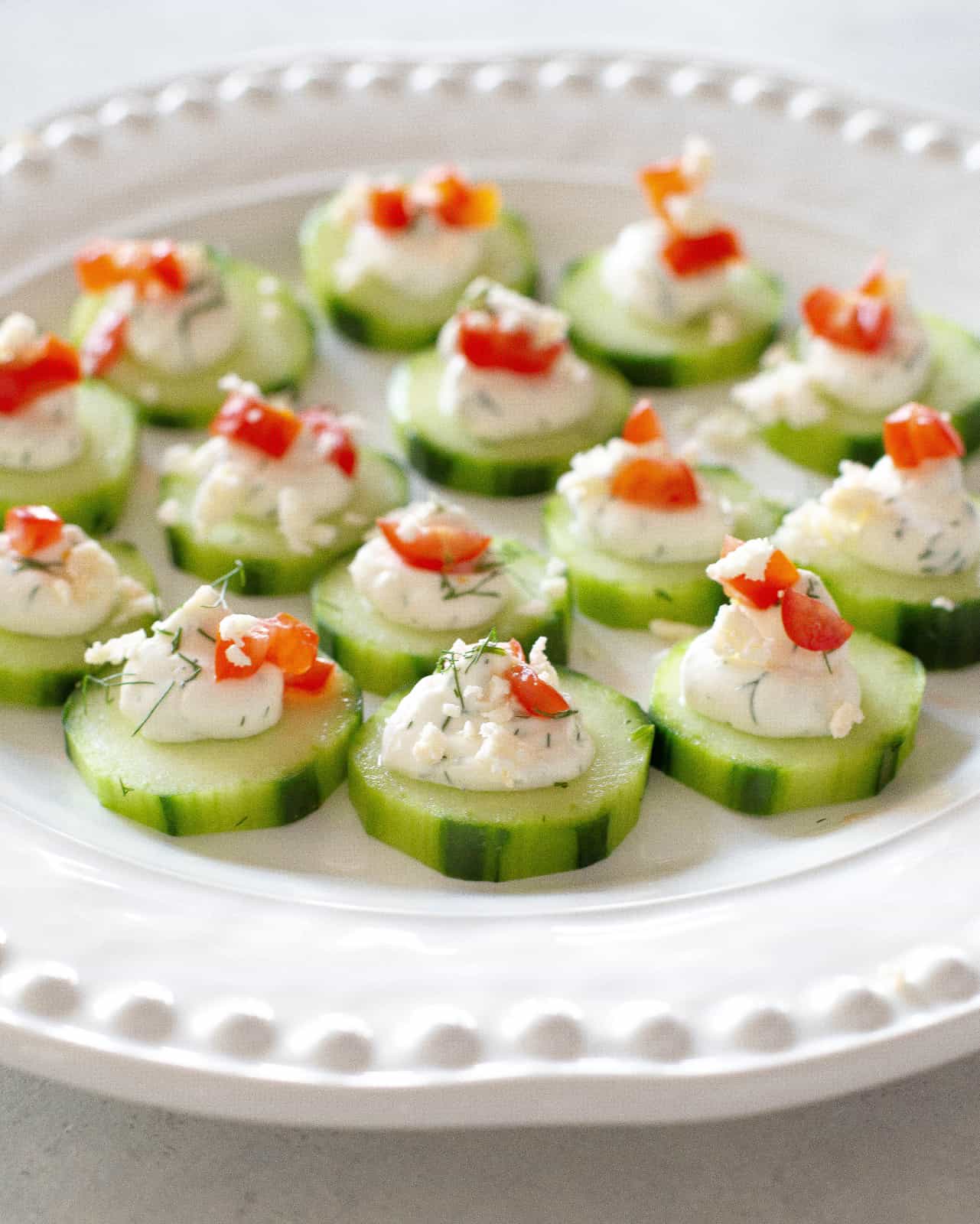 Easy Cucumber Dill Bites - The Girl Who Ate Everything