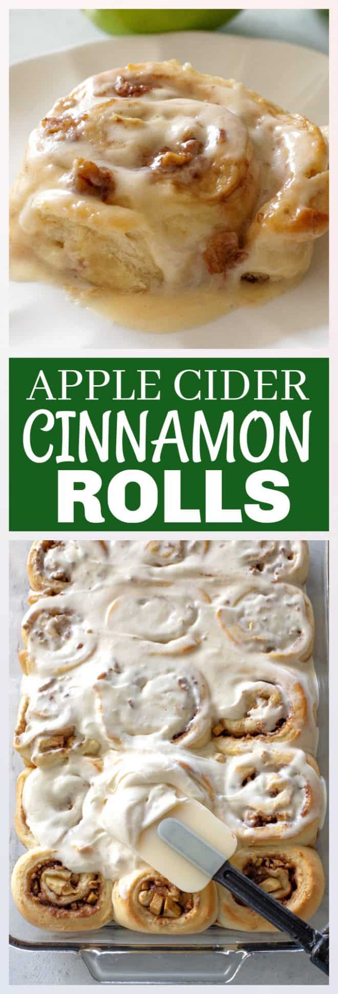 apple cider cinnamon rolls