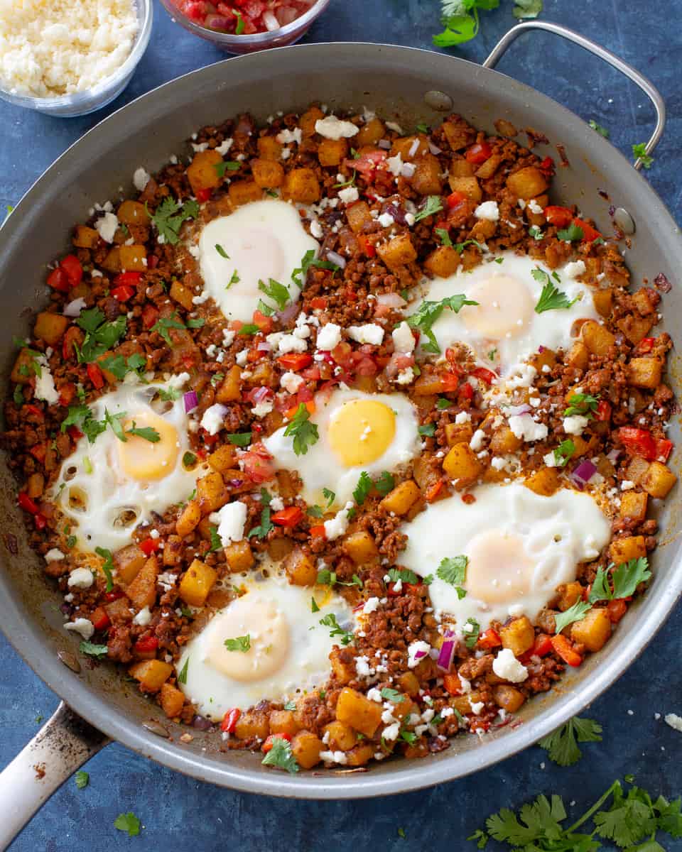 Eggs Potatoes and Chorizo Breakfast Skillet Recipe