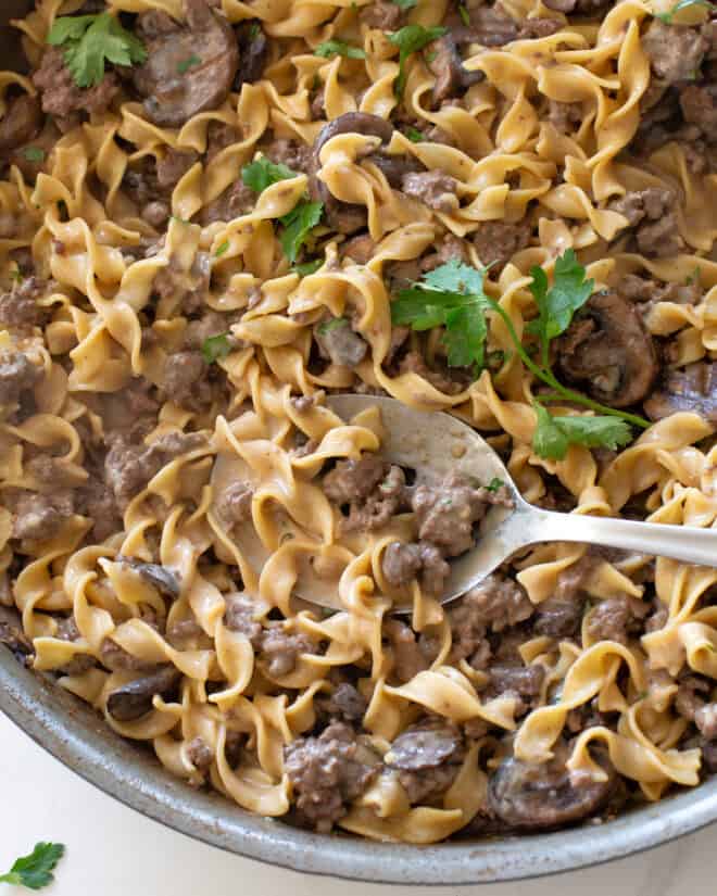 One-Pot Beef Stroganoff - The Girl Who Ate Everything