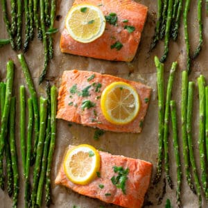 salmon and asparagus