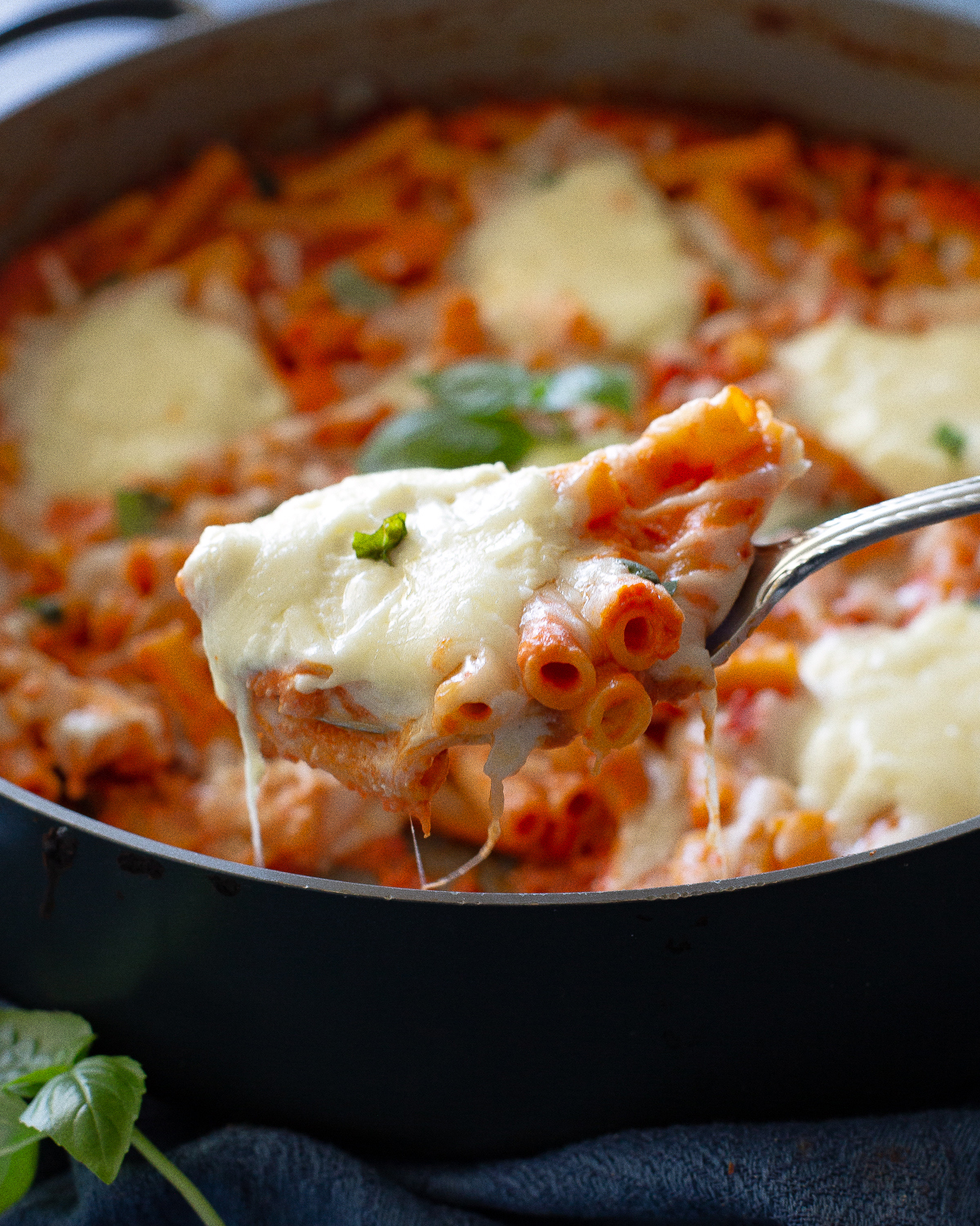 One-Pan Baked Ziti Skillet