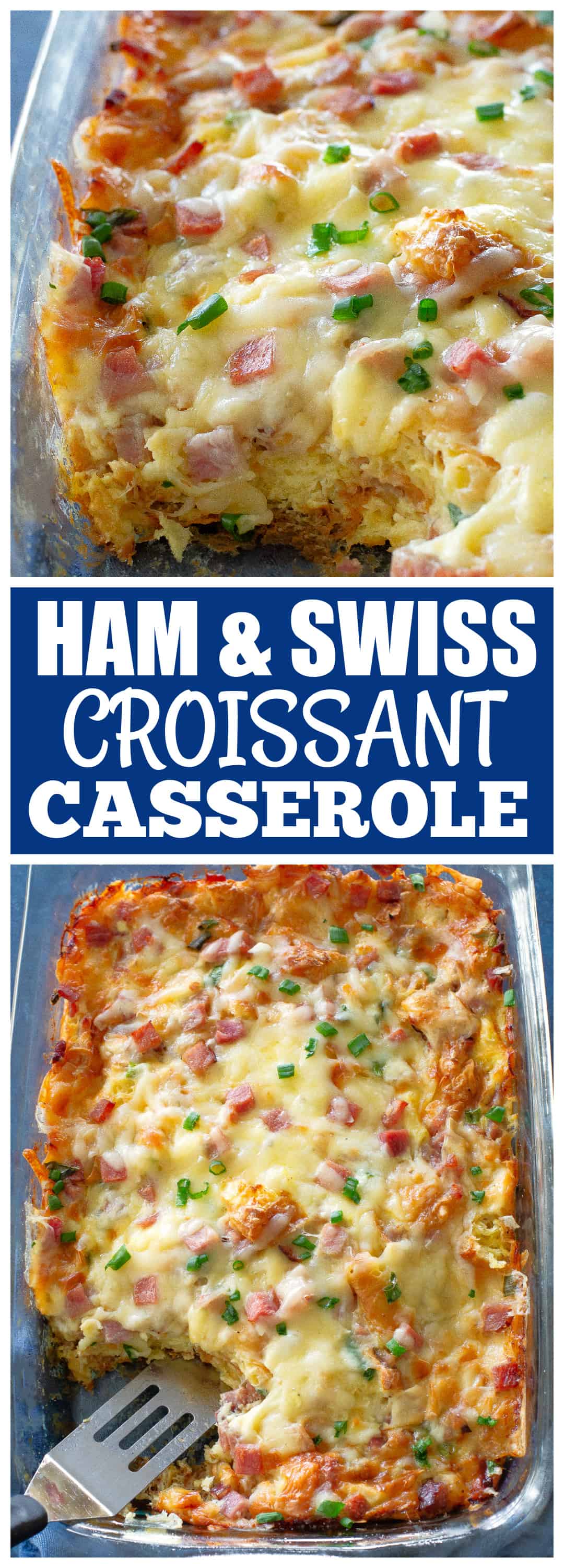 Ham and Swiss Croissant Casserole