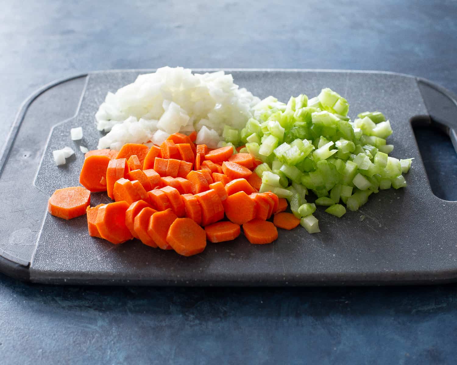 carrots, onions, and celery