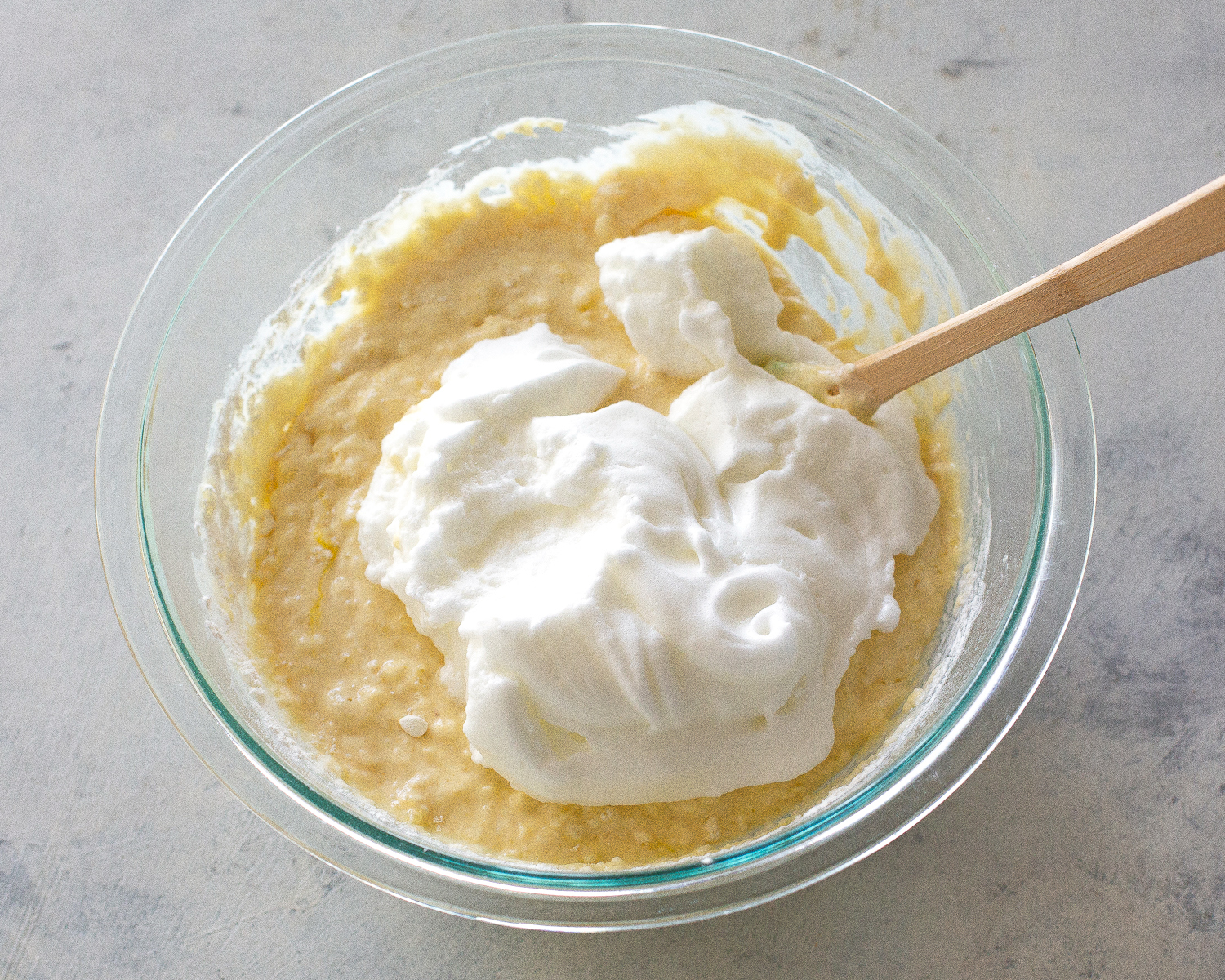 egg whites whipped into a waffle batter