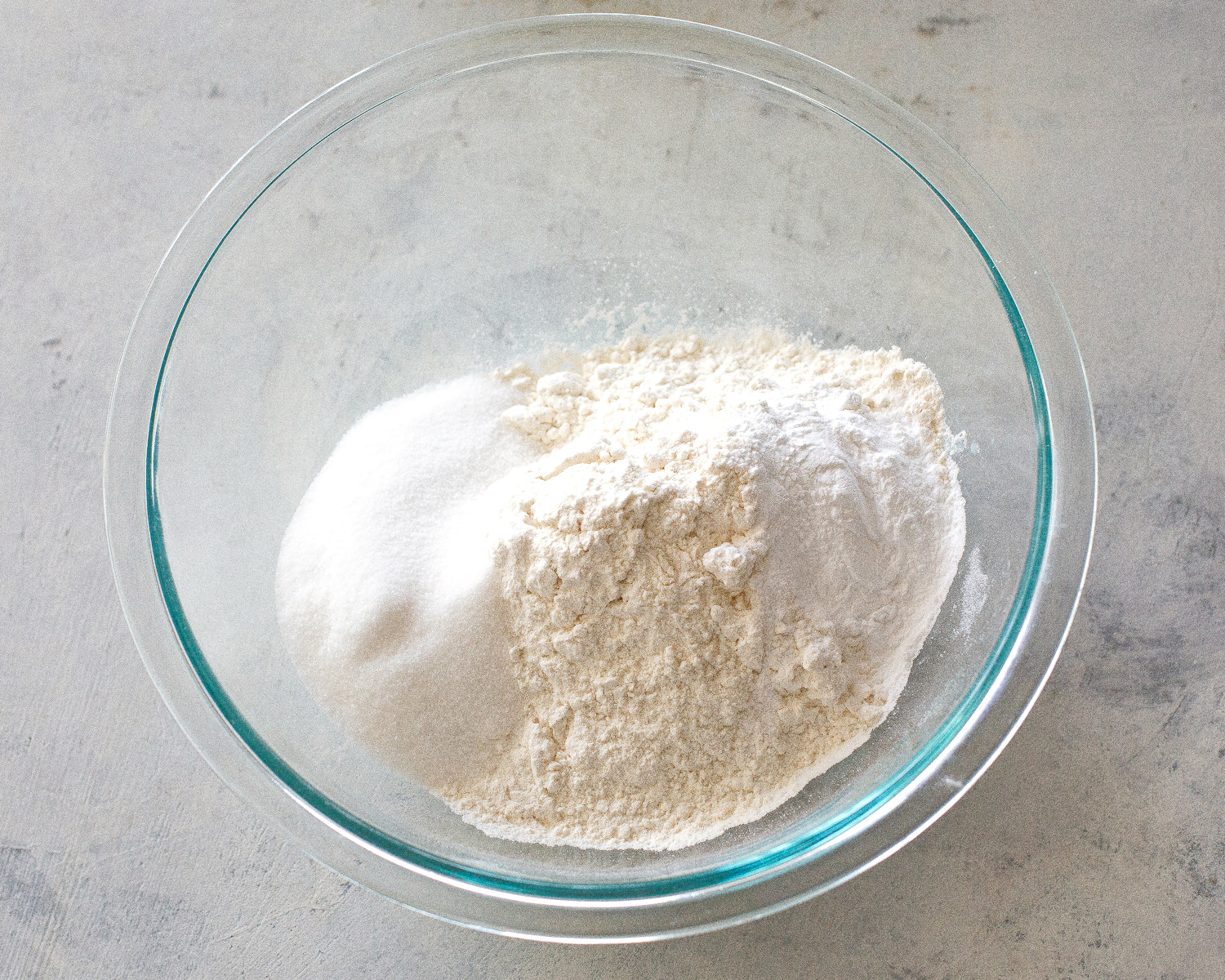 flour, sugar, and cornstarch