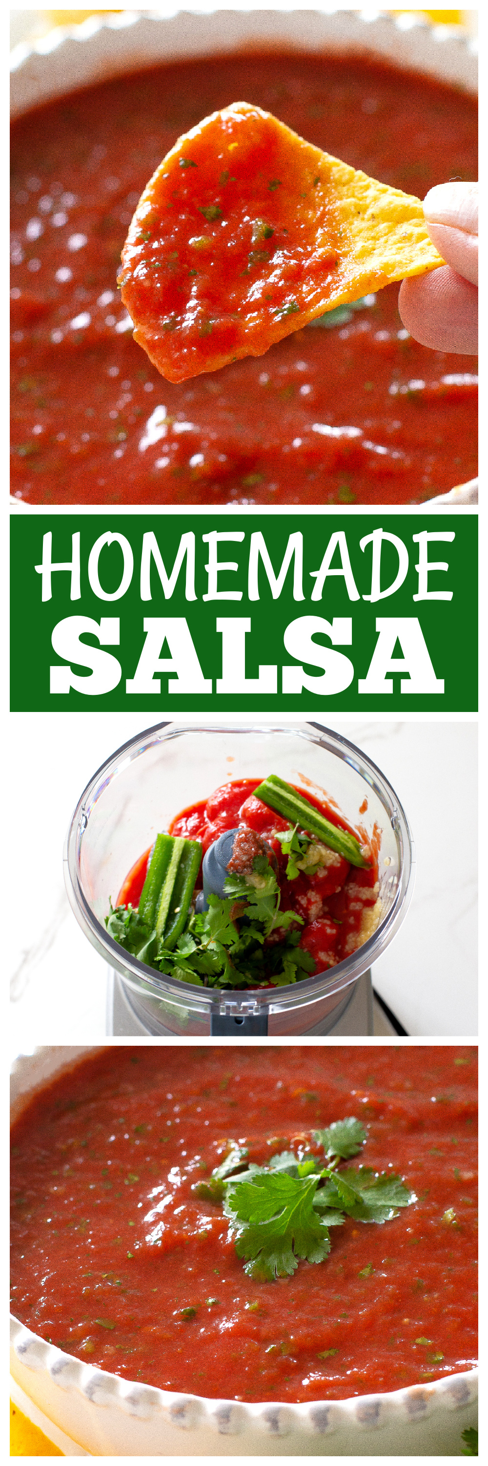 Homemade Salsa in a white bowl