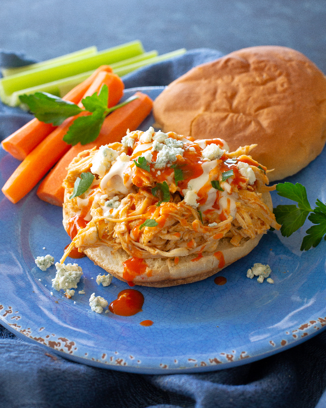Slow Cooker Buffalo Chicken - The Girl Who Ate Everything