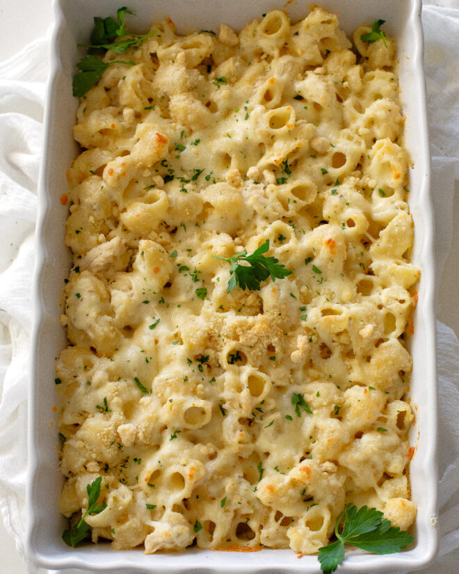 Chicken Alfredo Bake