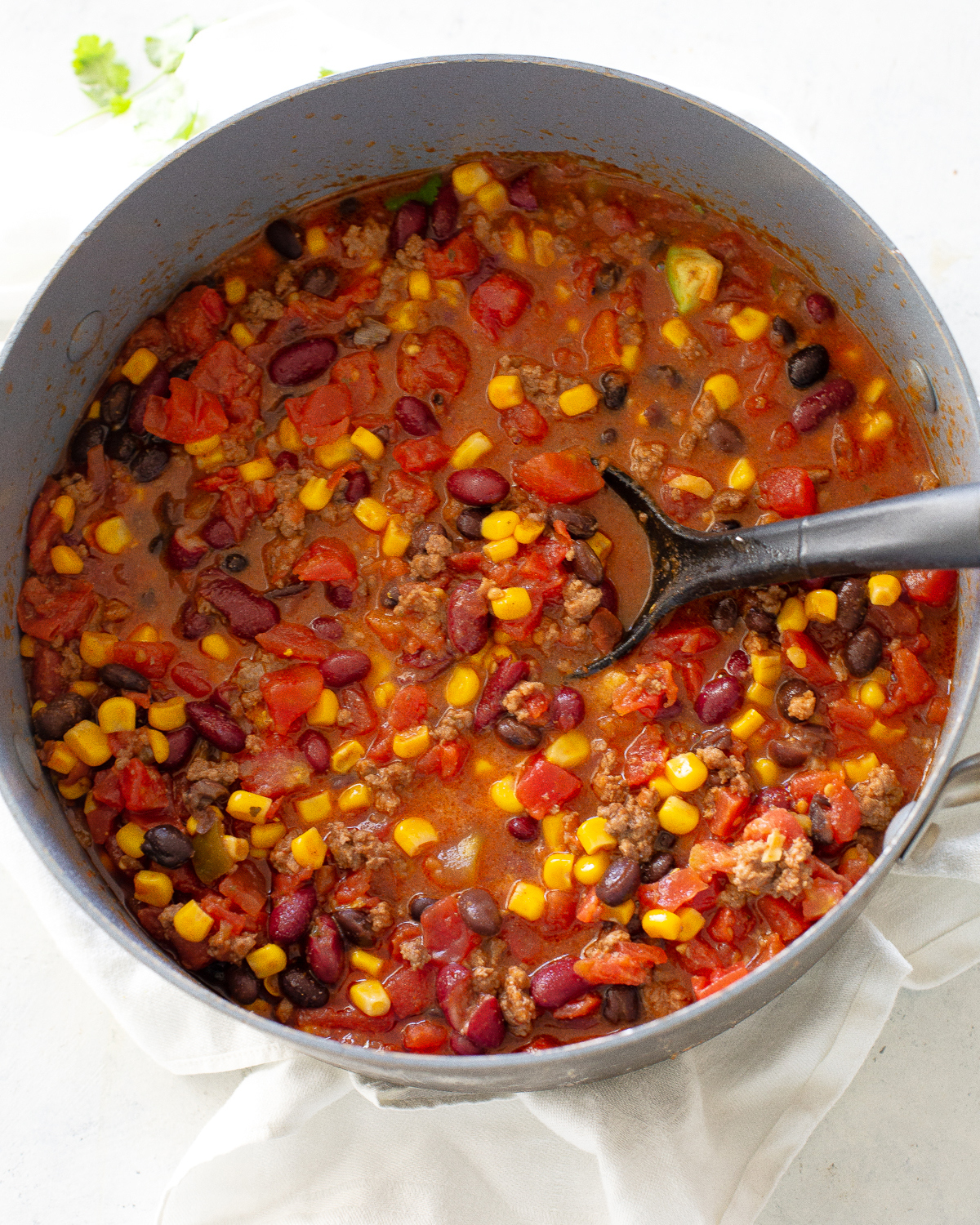  Taco Soup in a bowl. 