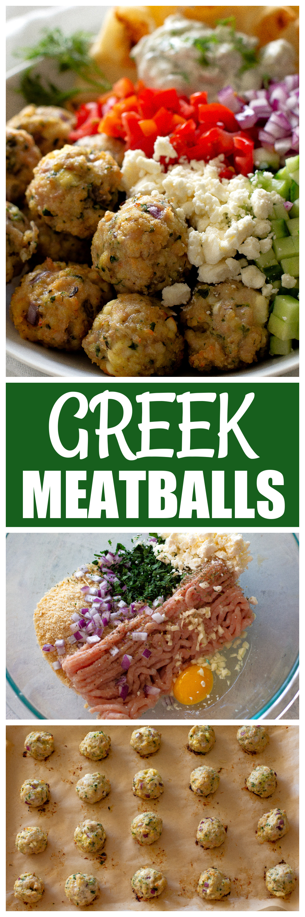 greek meatballs with feta tomato and cucumber