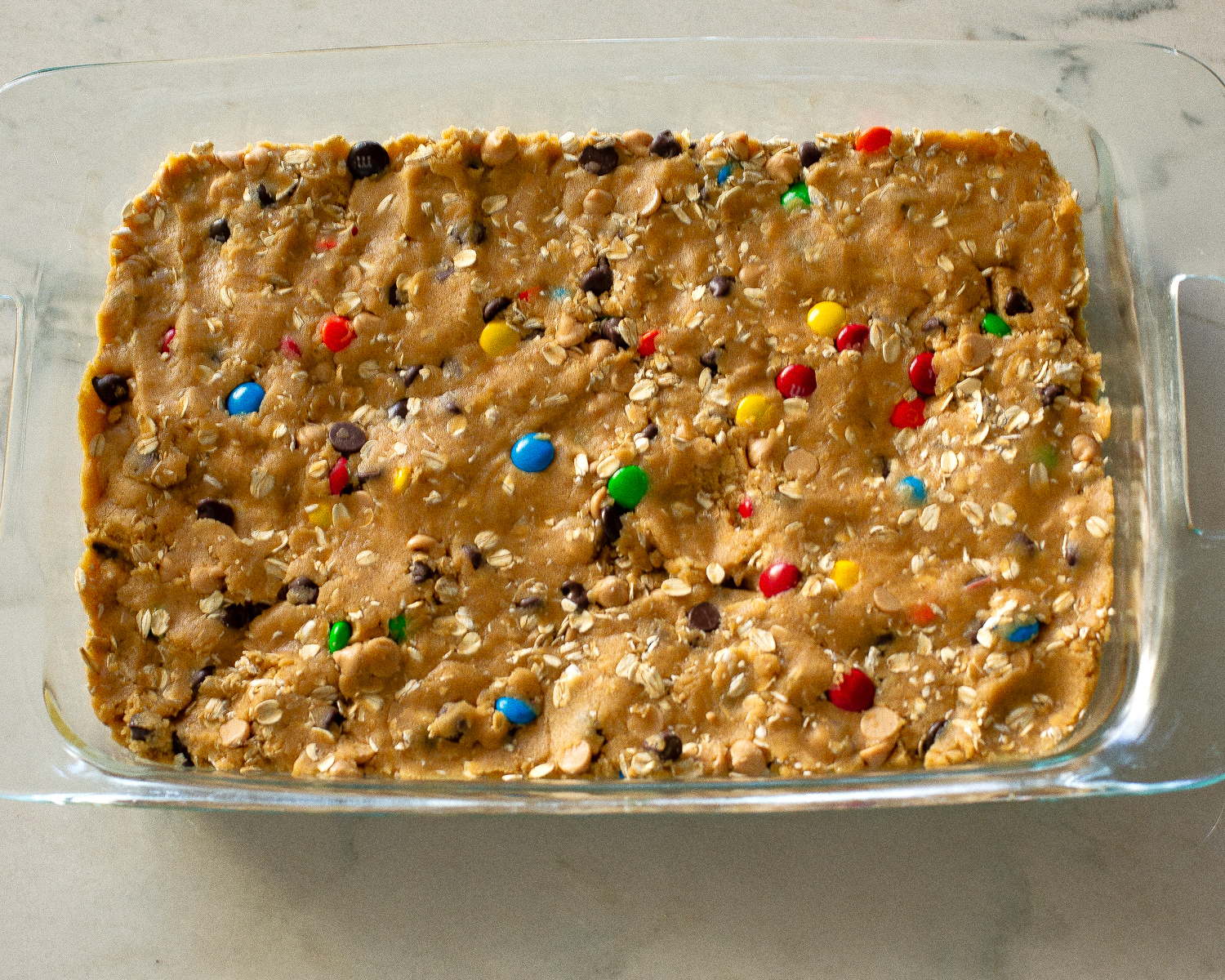 cookie dough in a pan