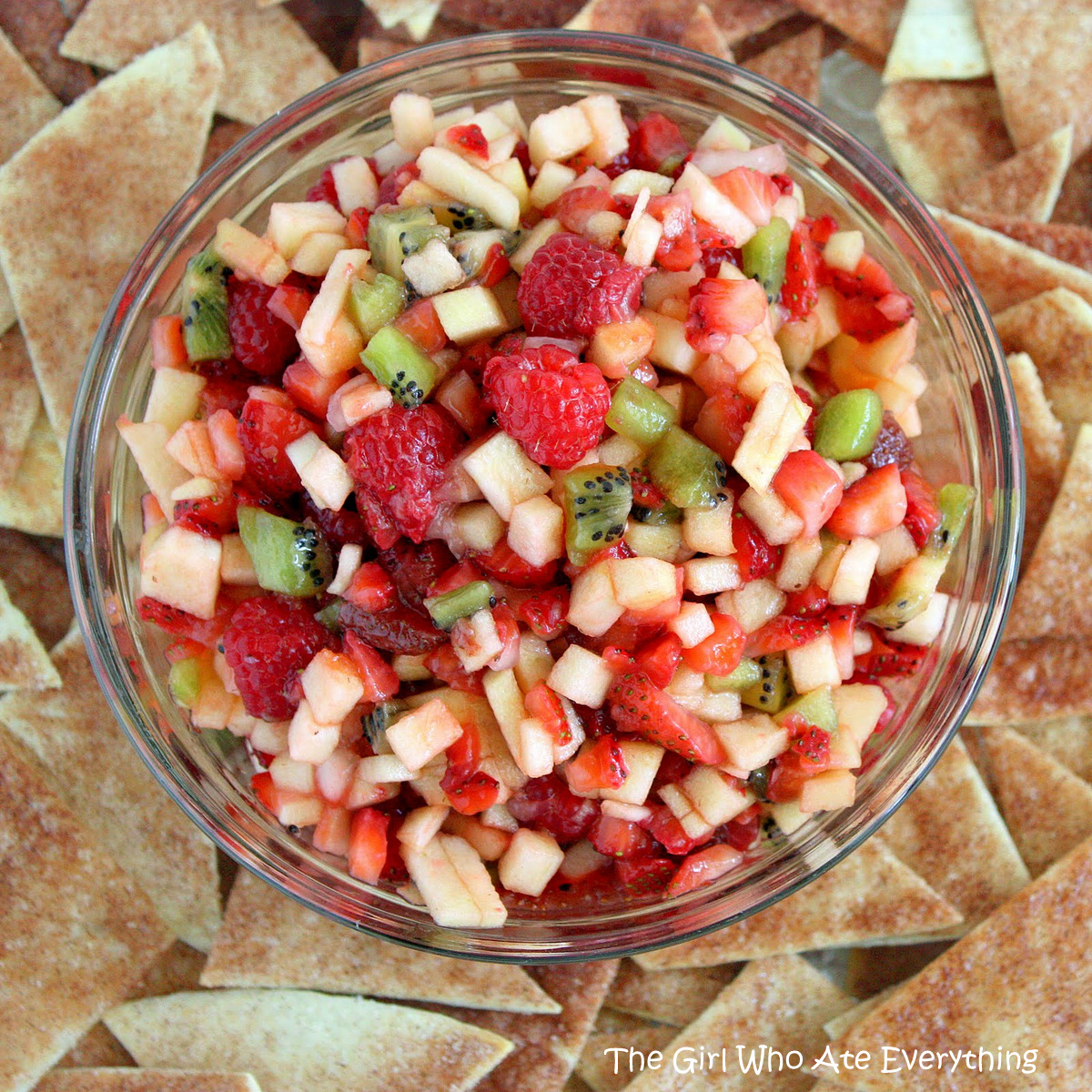Fruit Salsa With Baked Cinnamon Chips The Girl Who Ate Everything