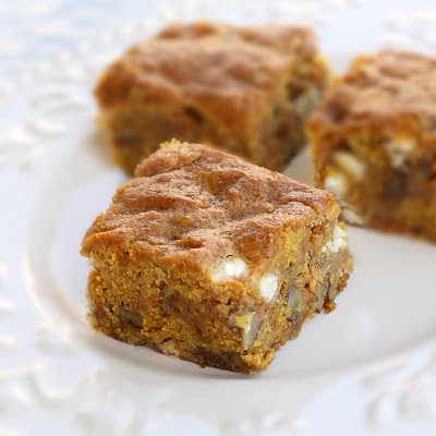 Pumpkin Blondies Recipe - The Girl Who Ate Everything
