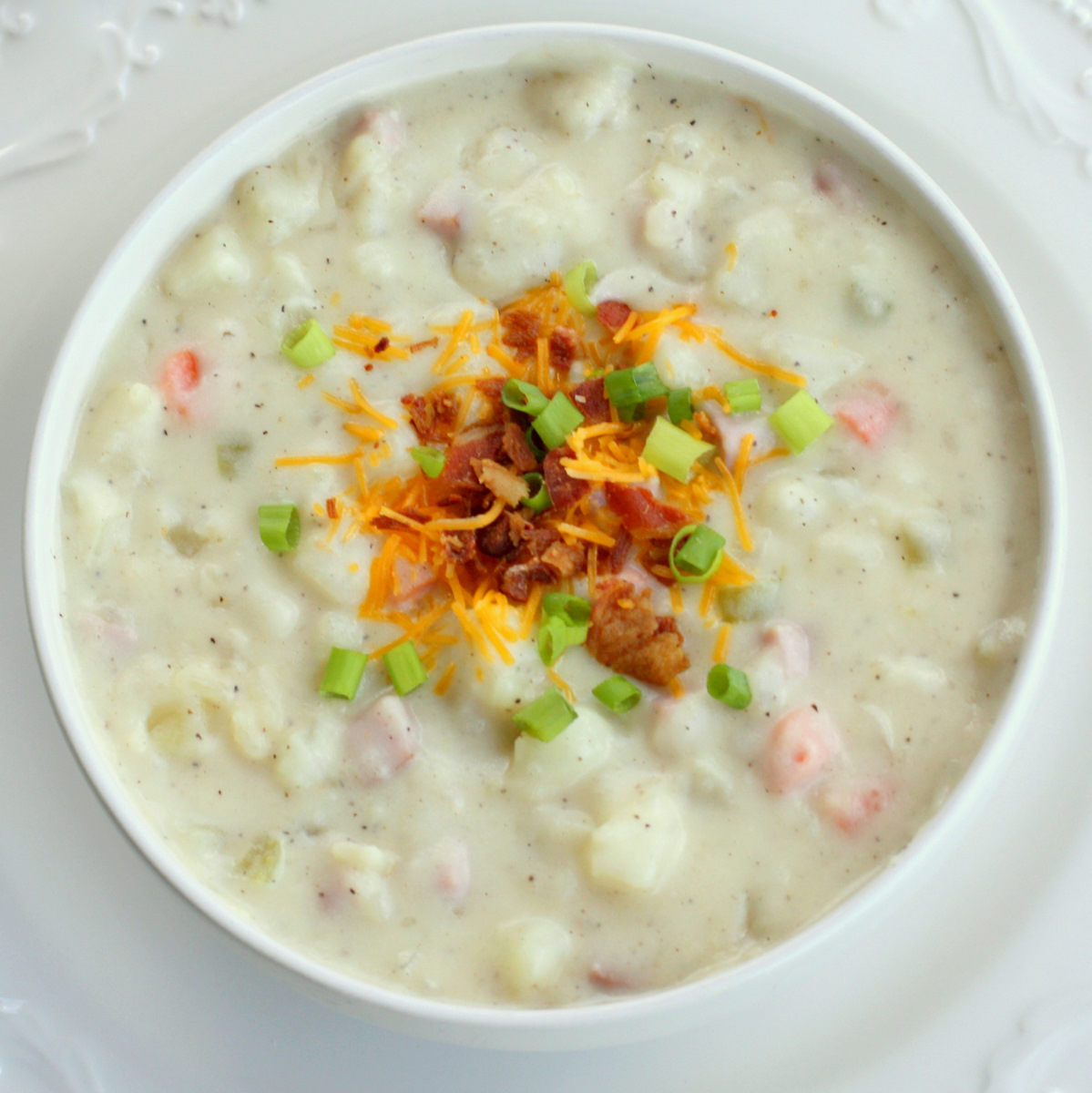 Creamy Ham and Potato Soup - The Girl Who Ate Everything